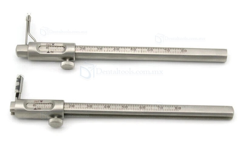 Dental Orthodontic Sliding Caliper 0-80mm Implant Measuring Gauge Scale